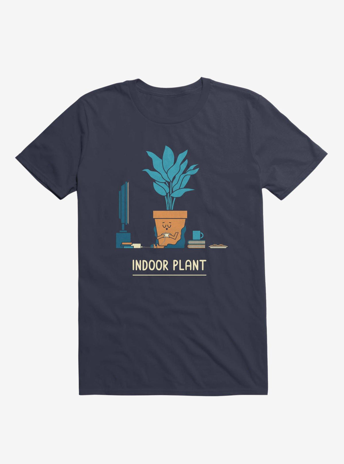 Indoor Comfy Plant Navy Blue T Shirt T Shirt Viral TikTok Daily Wear
