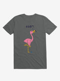 Ouch Flamingo Charcoal Grey T Shirt T Shirt Premium Print Humor Gift