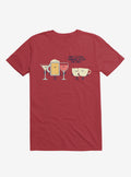 Party s Over Someone Called The Cups Red T Shirt T Shirt Streetwear Style Daily Wear