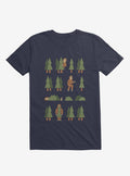 Bigfoot Forest Navy Blue T Shirt T Shirt Premium Print Humor Gift