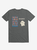 Booooks Ghost Book Library Lover Charcoal Grey T Shirt T Shirt Comfort Fit Gift Ready