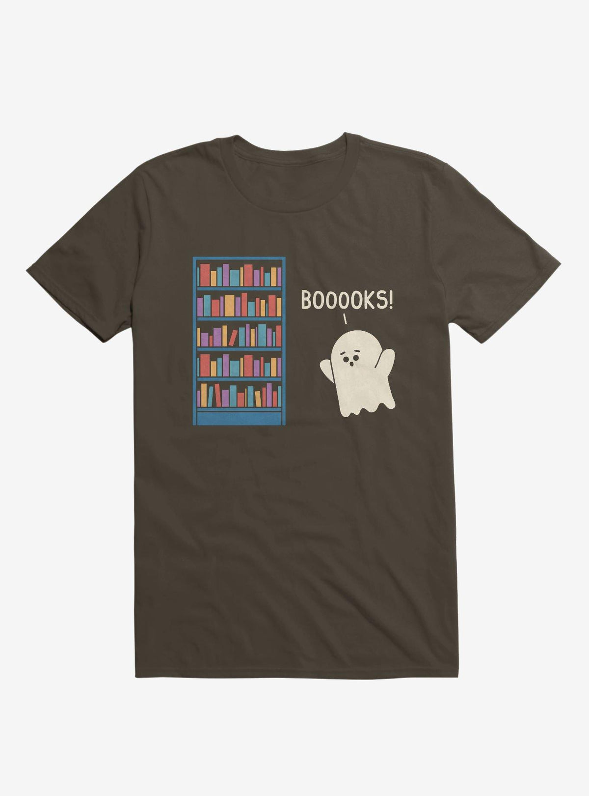 Booooks Ghost Book Library Lover Brown T Shirt T Shirt Trending US Humor Gift