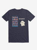 Booooks Ghost Book Library Lover Navy Blue T Shirt T Shirt Trending US Humor Gift
