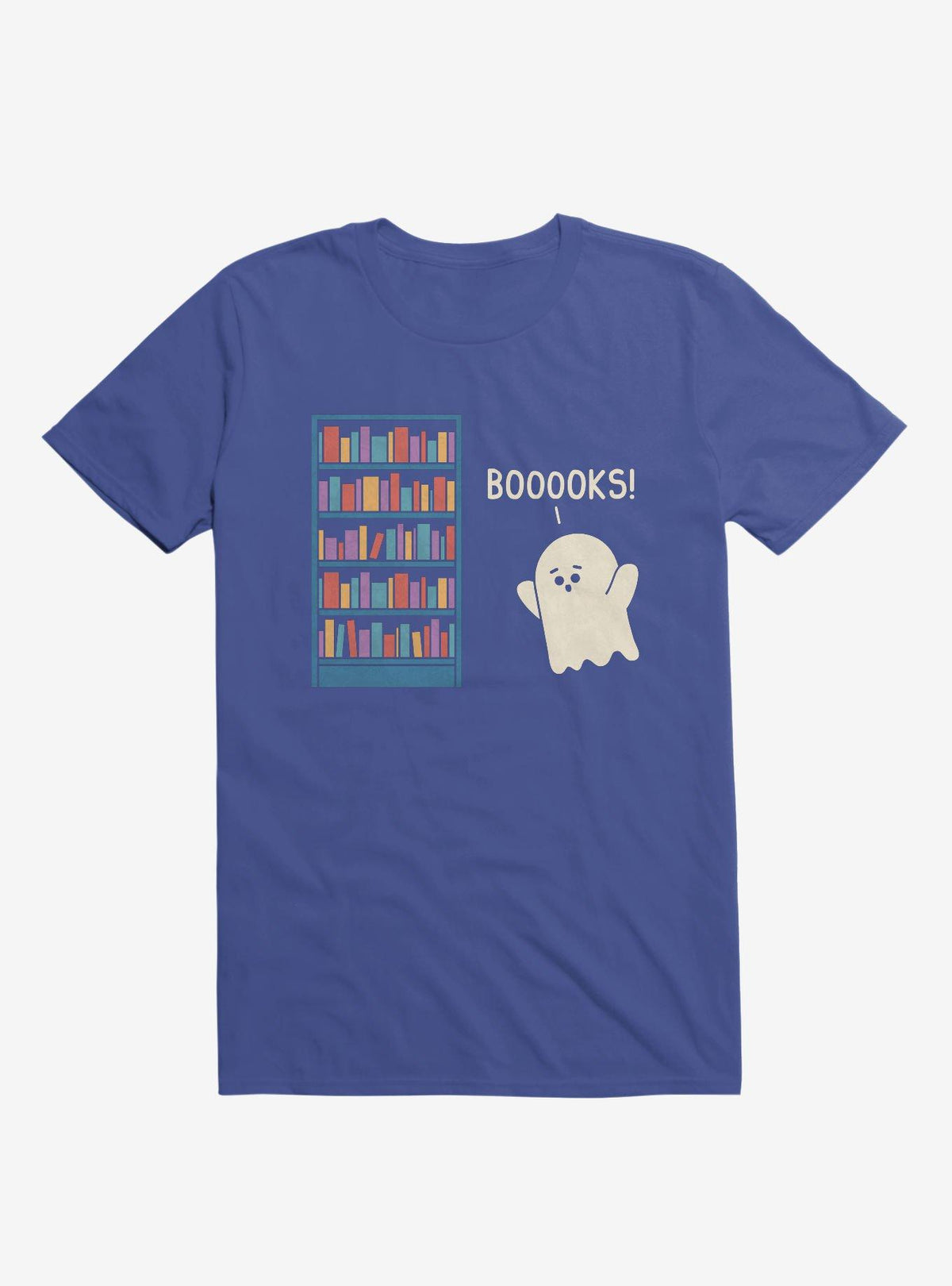 Booooks Ghost Book Library Lover Royal Blue T Shirt T Shirt Viral TikTok Best Seller Look