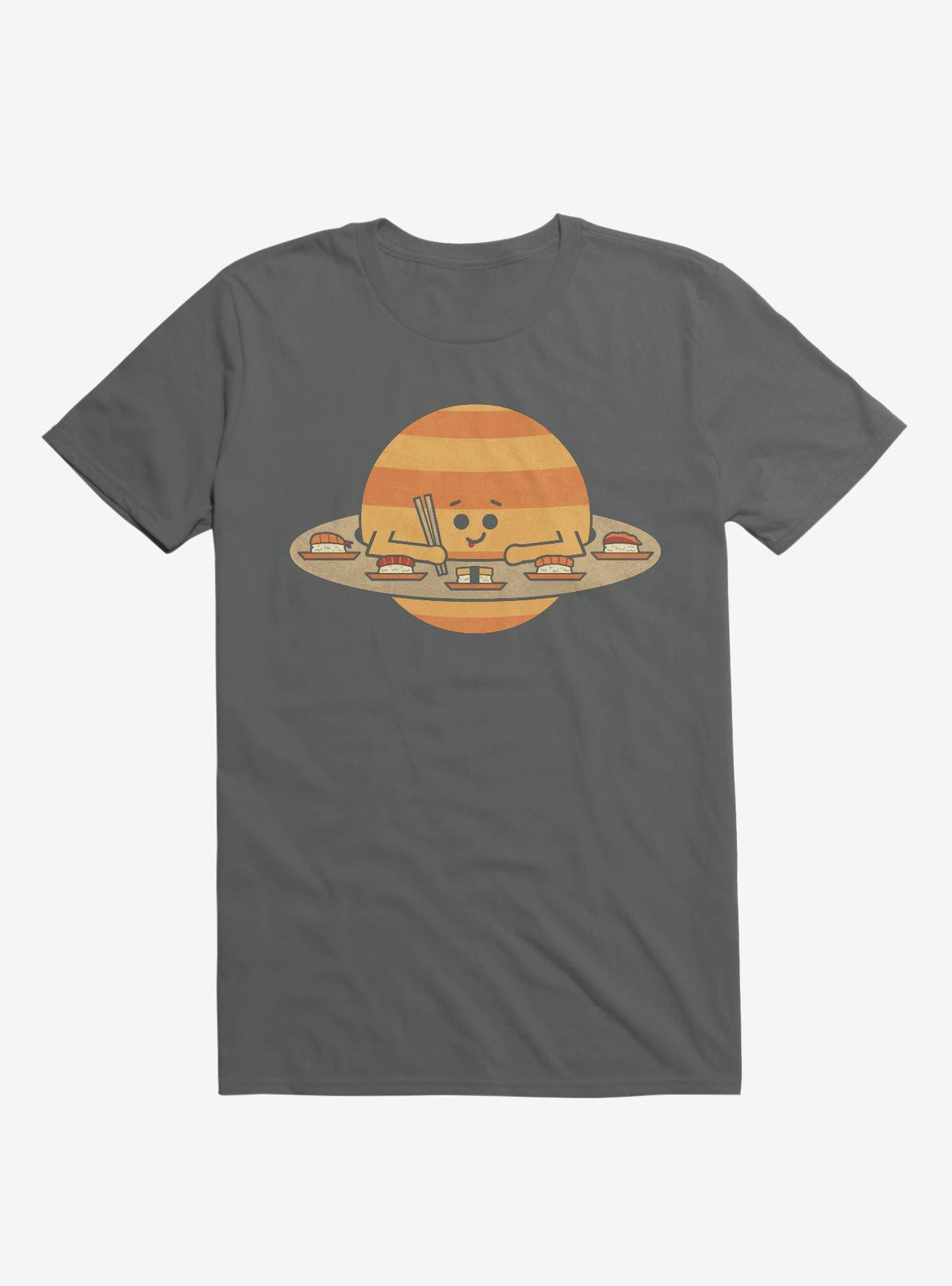 Saturn Eating Sushi Charcoal Grey T Shirt T Shirt Comfort Fit Funny Quote
