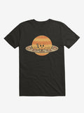 Saturn Eating Sushi Black T Shirt T Shirt Streetwear Style Daily Wear