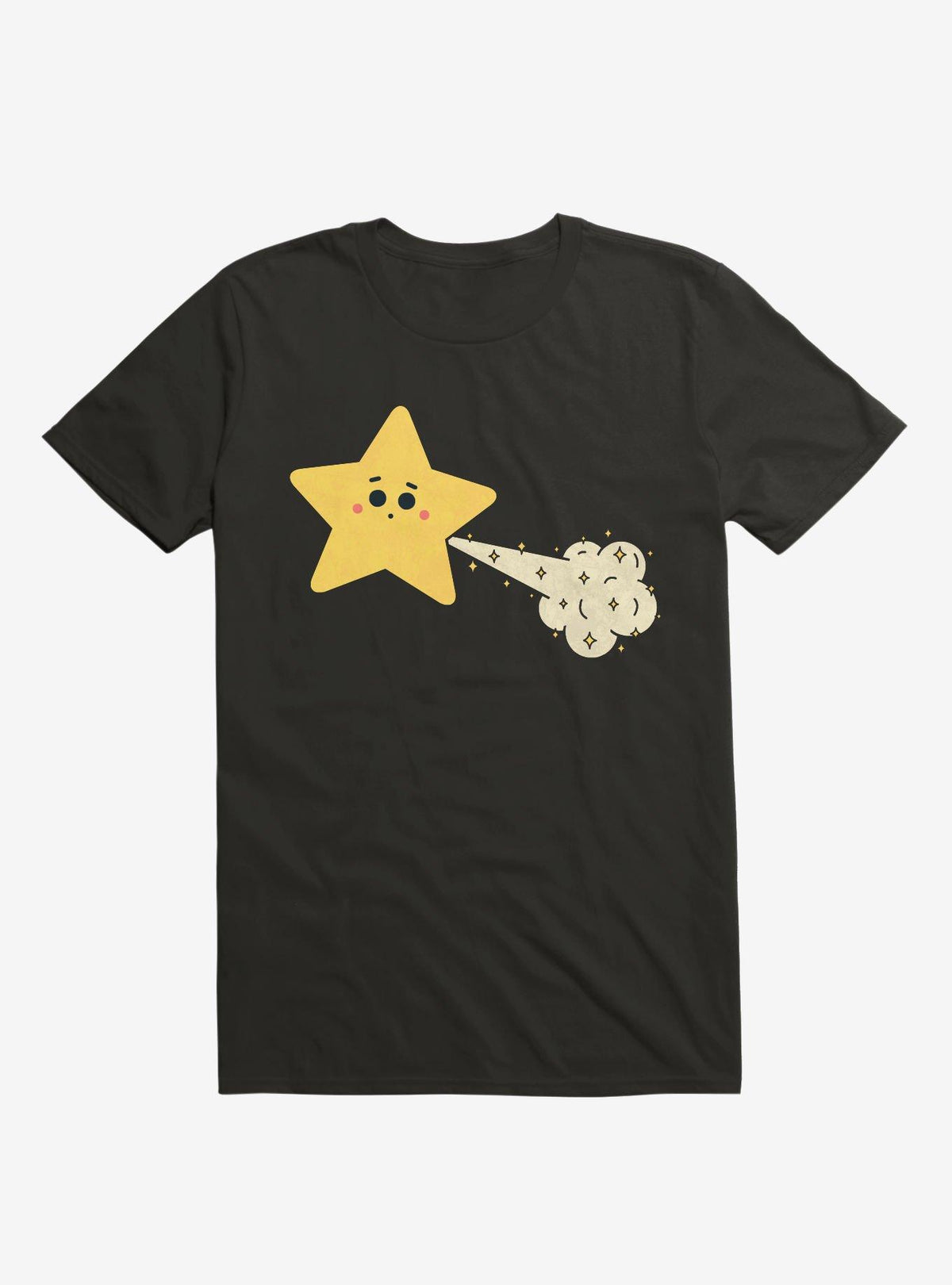 Sparkle Tooting Star Black T Shirt T Shirt Viral TikTok Daily Wear