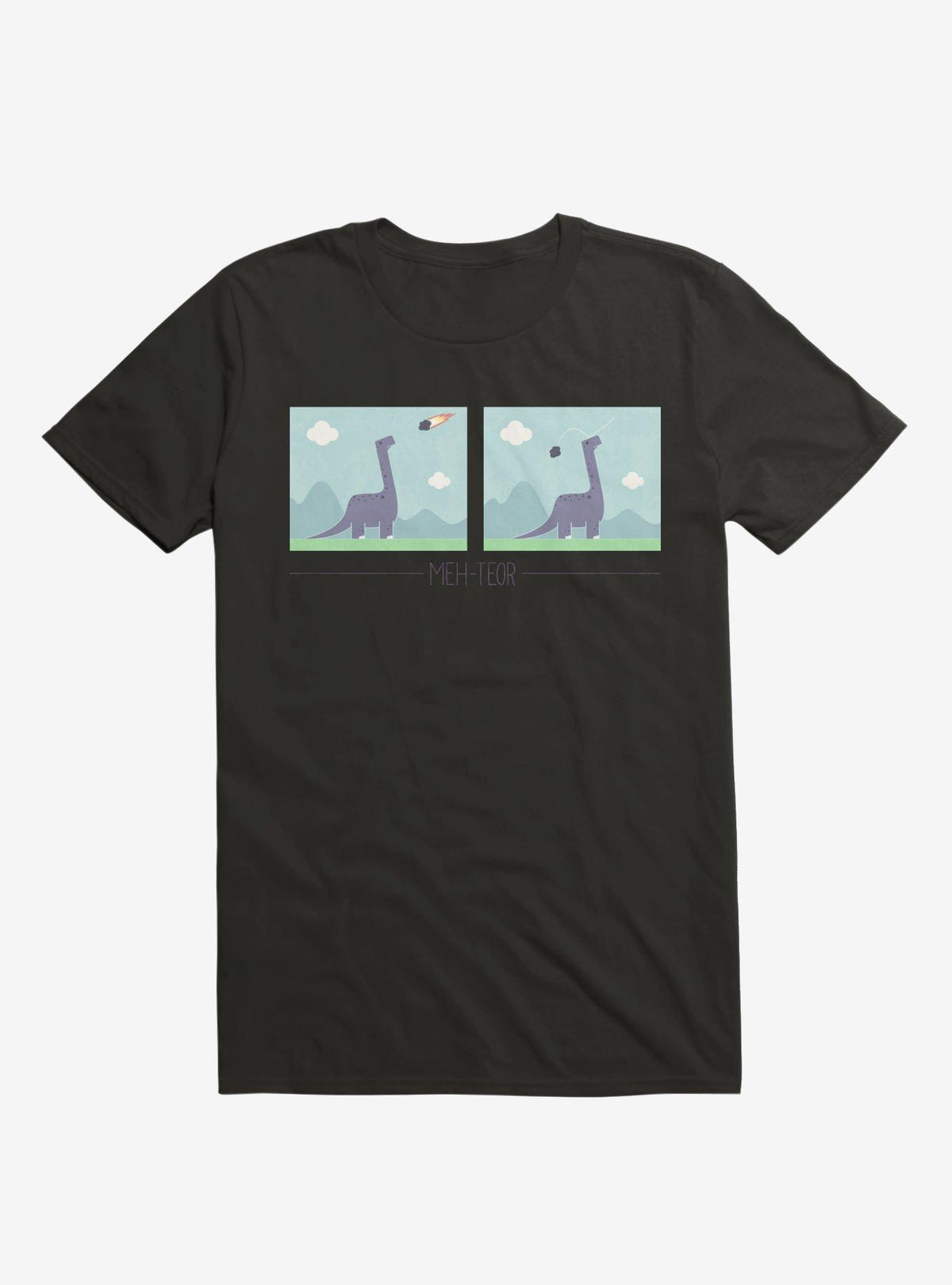 Dinosaur Meh Teor Black T Shirt T Shirt Viral TikTok Best Seller Look