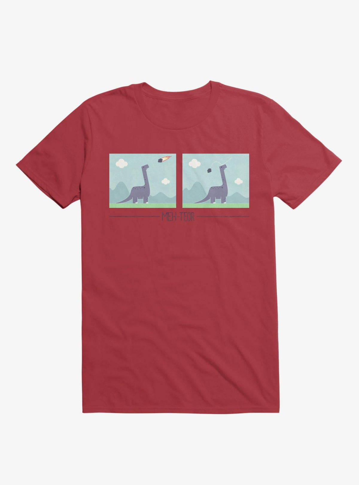 Dinosaur Meh Teor Red T Shirt T Shirt High Search Demand Funny Quote