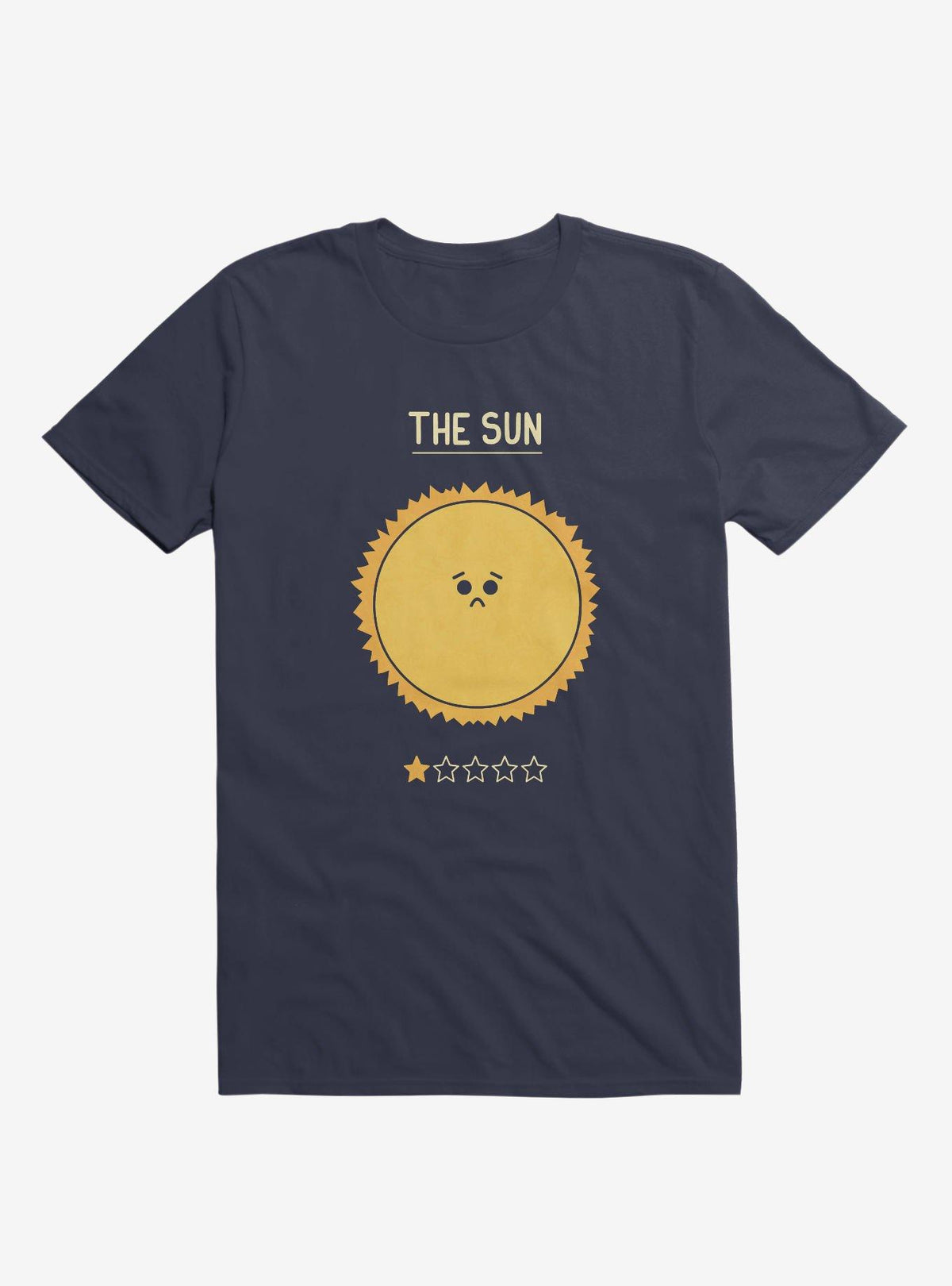 The Sun One Star Rating Navy Blue T Shirt T Shirt Viral TikTok Daily Wear
