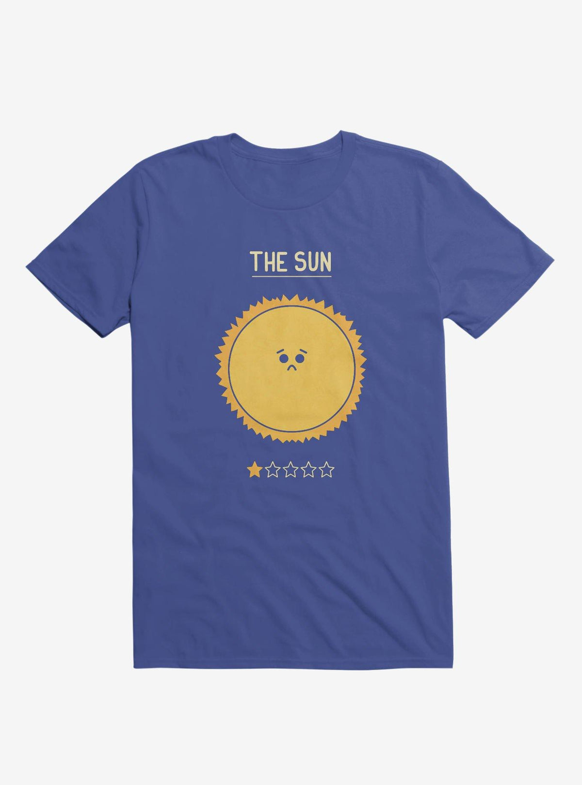 The Sun One Star Rating Royal Blue T Shirt T Shirt Trending US Best Seller Look