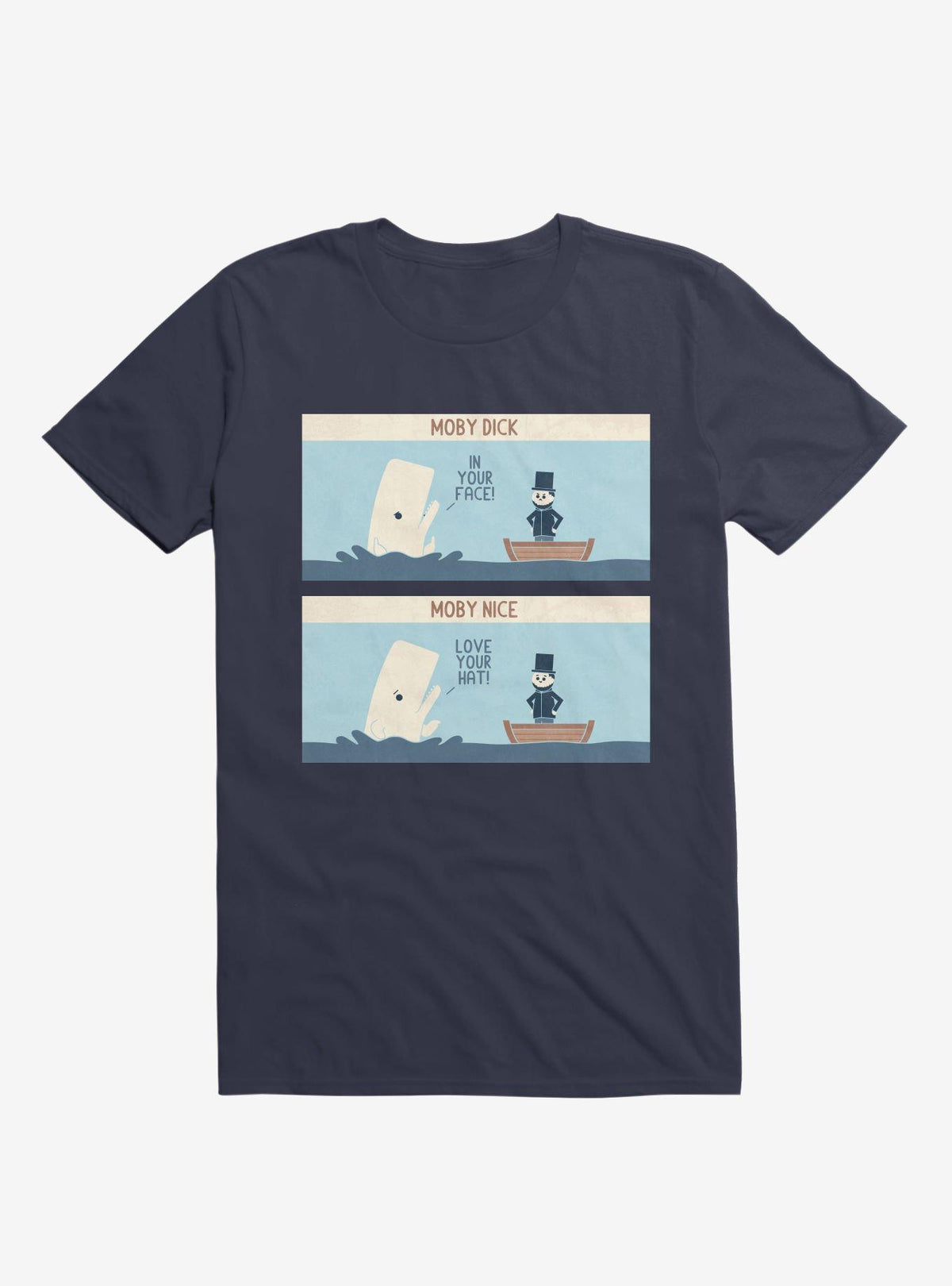 Moby Dick Moby Nice Navy Blue T Shirt T Shirt Streetwear Style Humor Gift