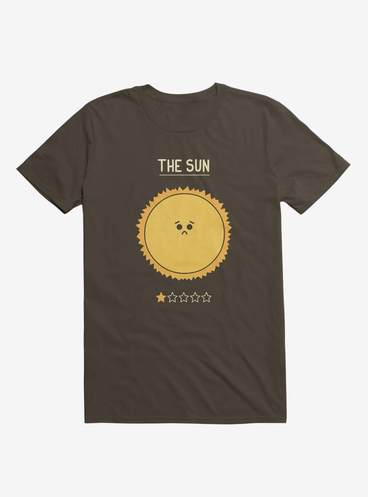 The Sun One Star Rating Brown T Shirt T Shirt Viral TikTok Daily Wear