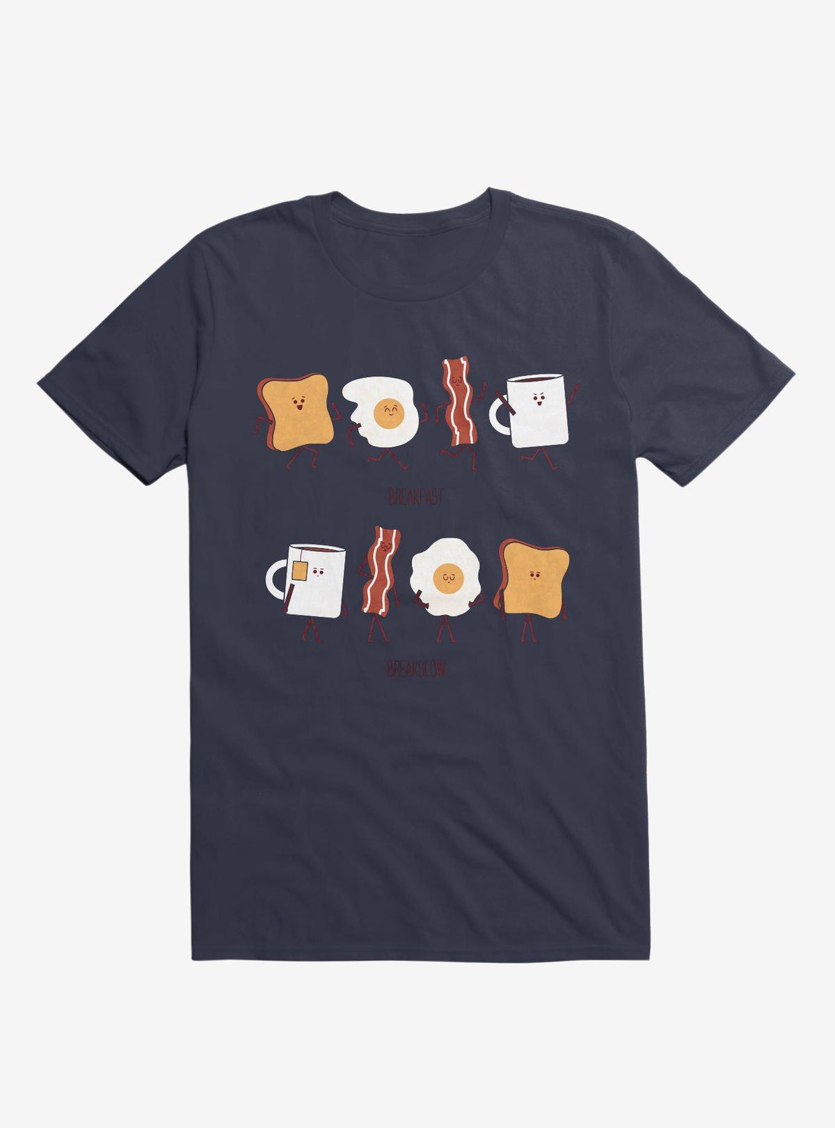 Opposites Breakfast Breakslow Navy Blue T Shirt T Shirt Viral TikTok Funny Quote