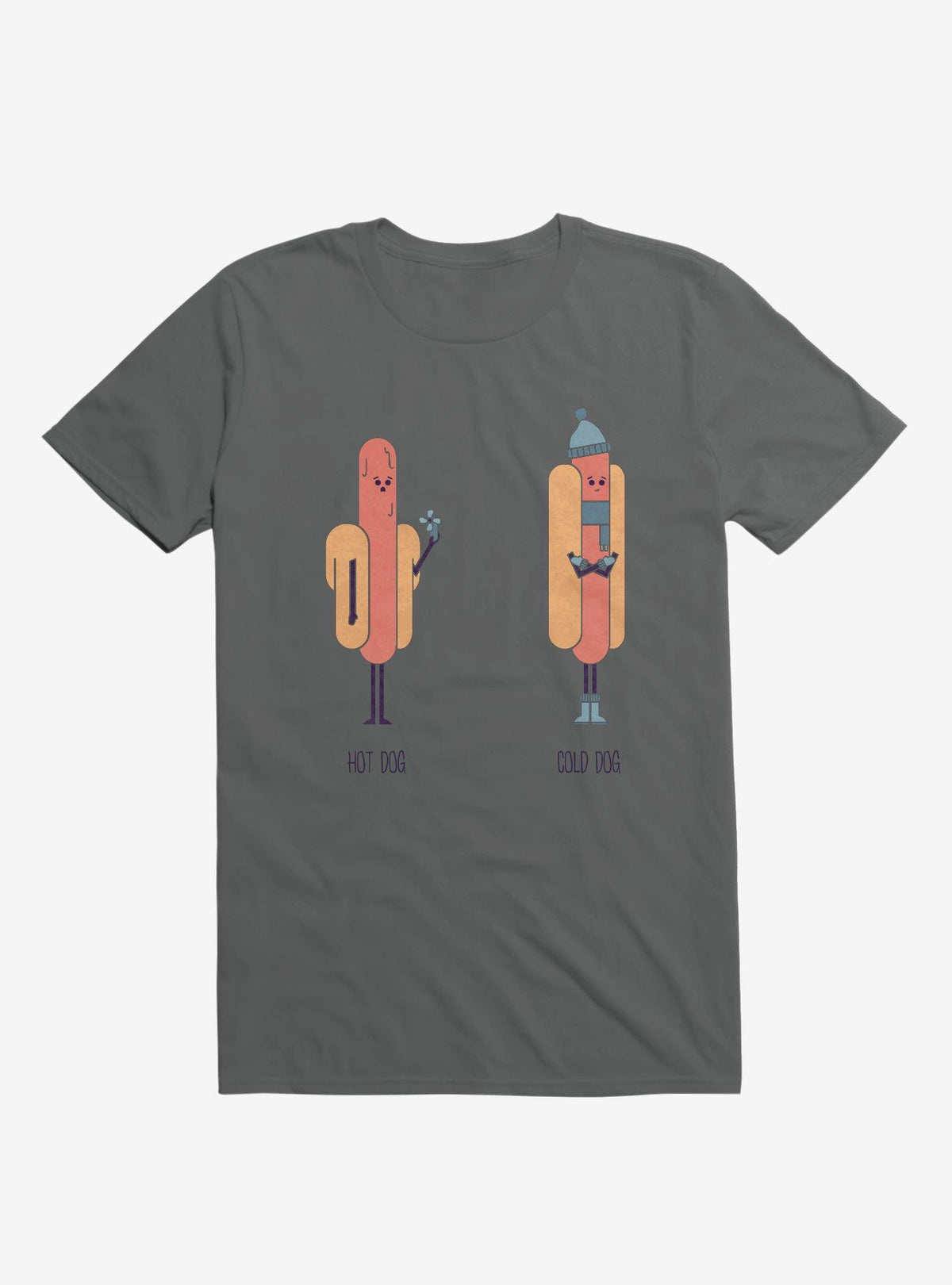 Opposites Hot Dog Cold Dog Charcoal Grey T Shirt T Shirt High Search Demand Gift Ready