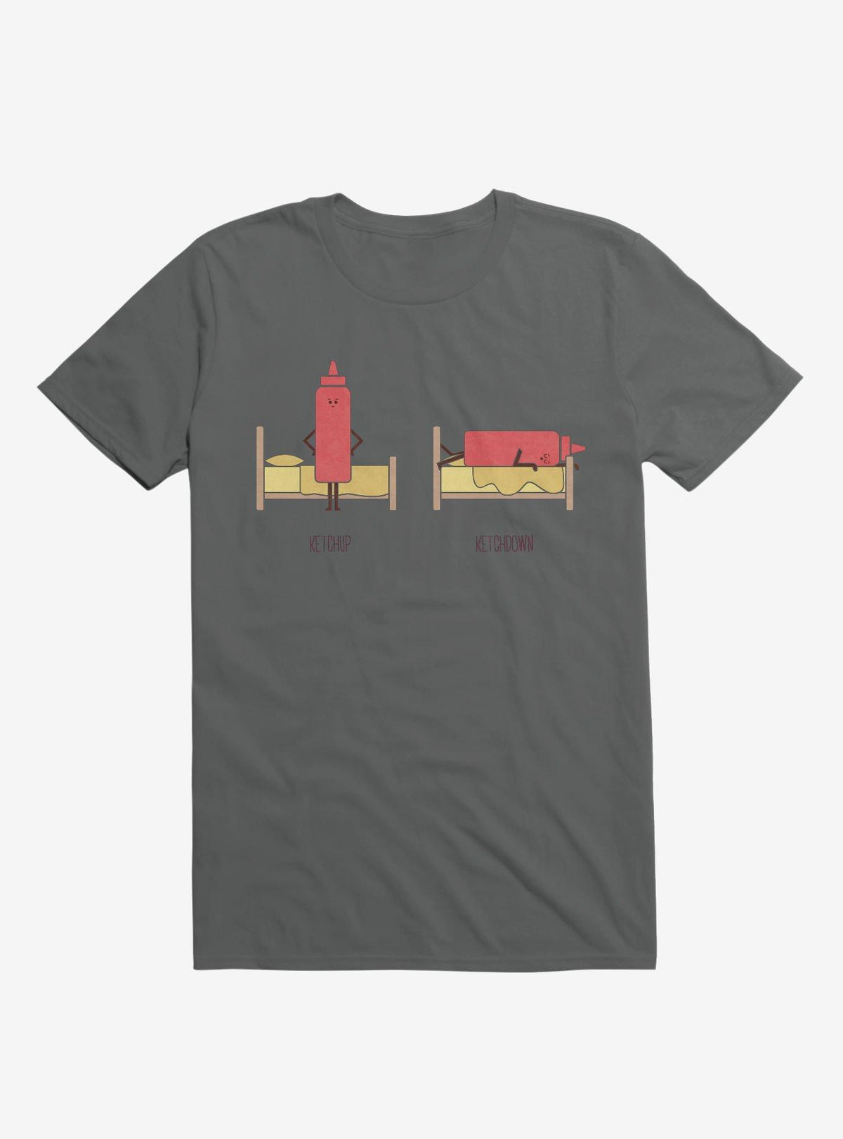 Opposites Ketchup Ketchdown Charcoal Grey T Shirt T Shirt Streetwear Style Best Seller Look