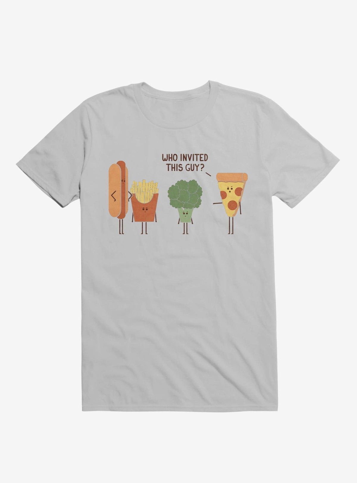 Broccoli Junk Food Party Crasher Ice Grey T Shirt T Shirt Trending US Gift Ready