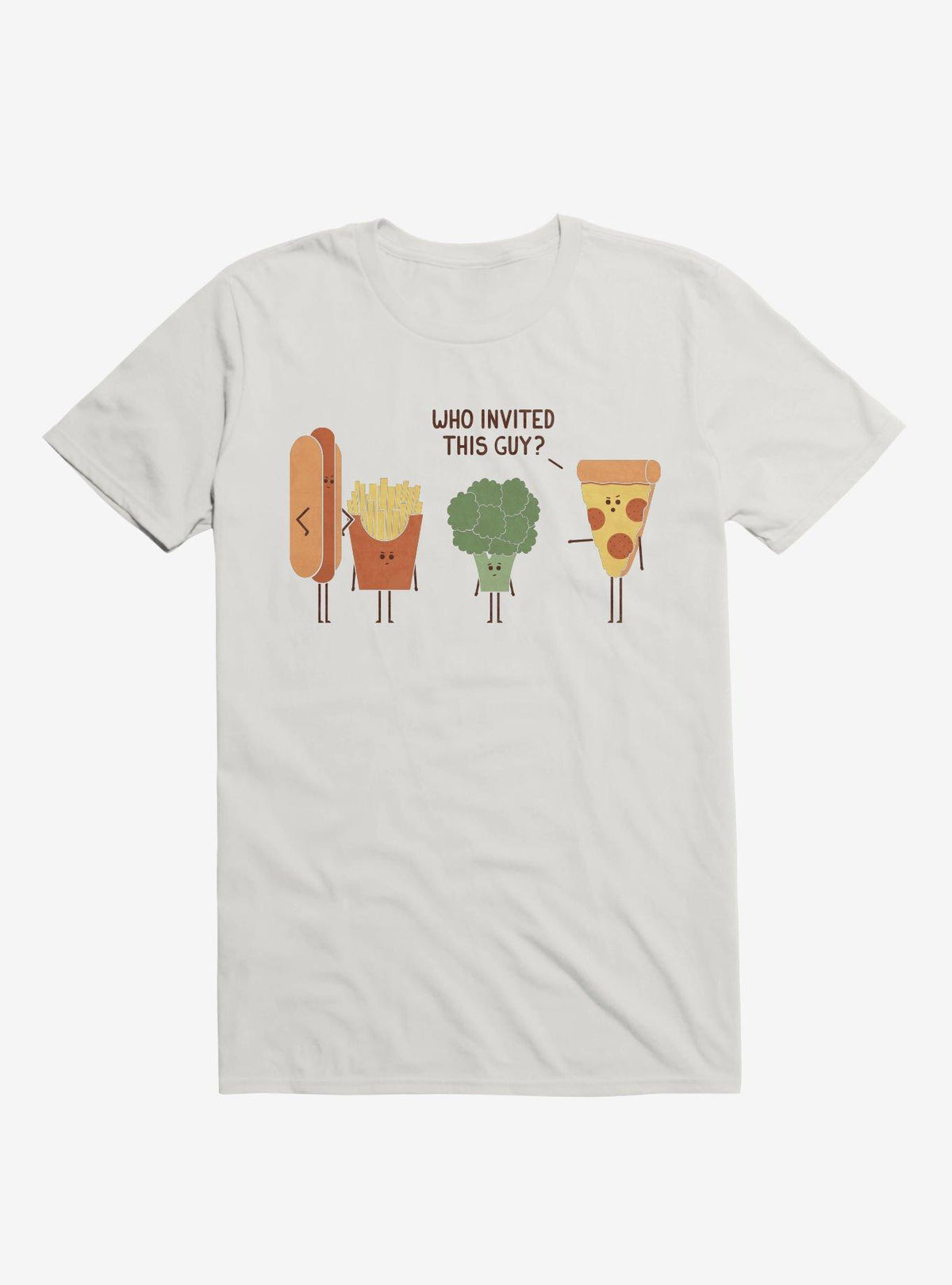 Broccoli Junk Food Party Crasher White T Shirt T Shirt High Search Demand Humor Gift