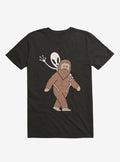 Alien And Sasquatch Piggyback Black T Shirt T Shirt Premium Print Daily Wear