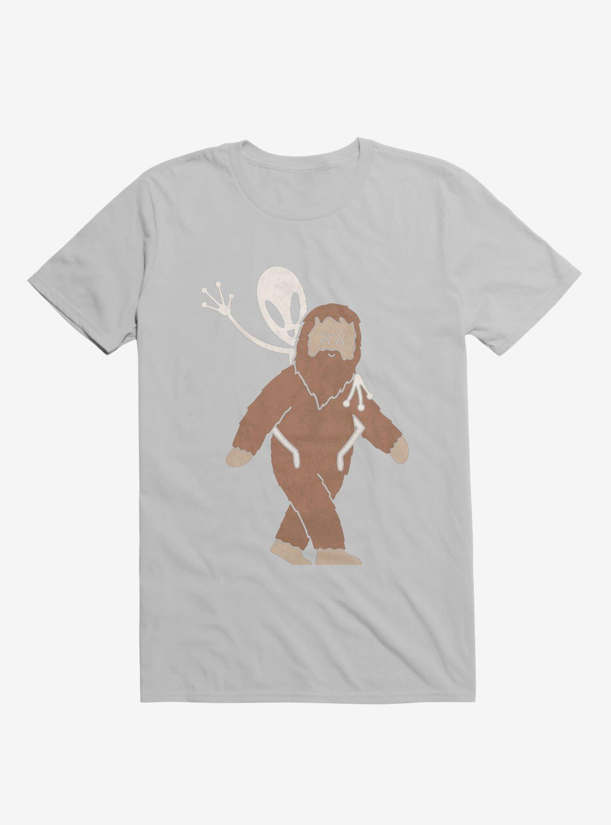 Alien And Sasquatch Piggyback Ice Grey T Shirt T Shirt Premium Print Best Seller Look