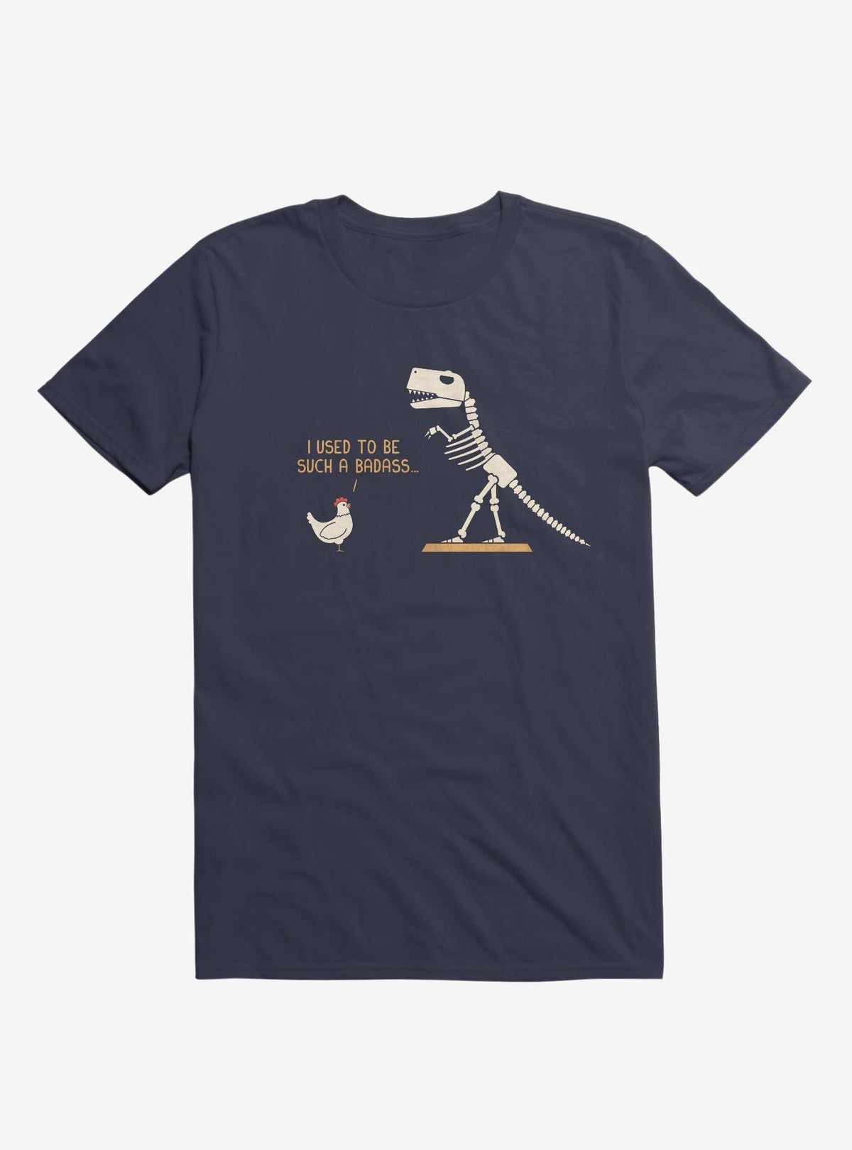 Chicken I Used To Be Bad Navy Blue T Shirt T Shirt Viral TikTok Humor Gift