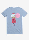 Bubblegum Blowing A Bubble Light Blue T Shirt T Shirt Premium Print Best Seller Look