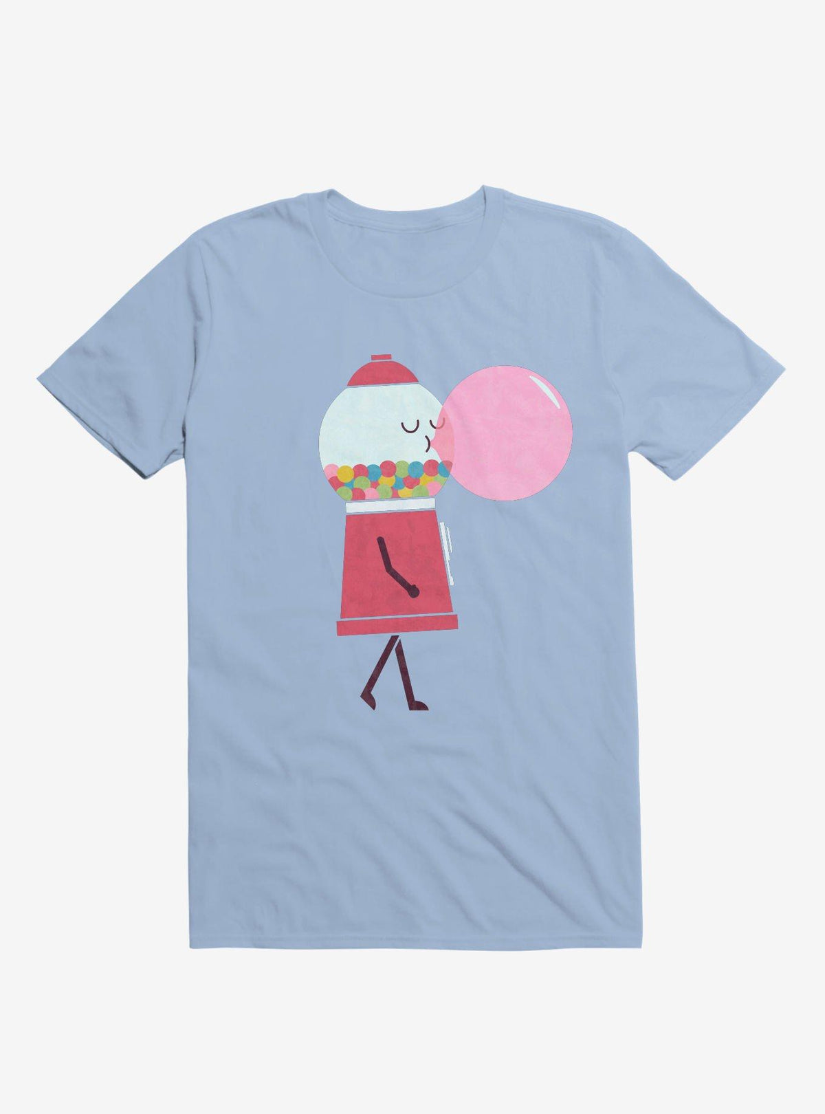 Bubblegum Blowing A Bubble Light Blue T Shirt T Shirt Premium Print Best Seller Look