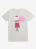 Bubblegum Blowing A Bubble White T Shirt T Shirt Streetwear Style Daily Wear