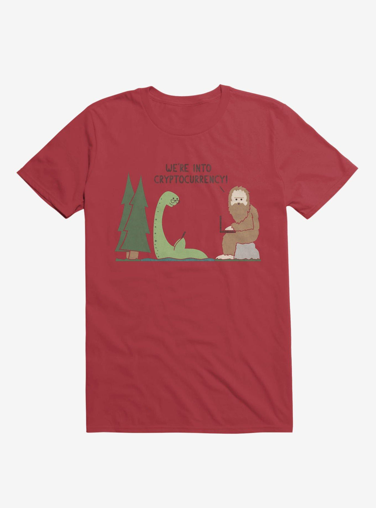 We re Into Cryptocurrency Mythical Creatures Red T Shirt T Shirt Trending US Gift Ready