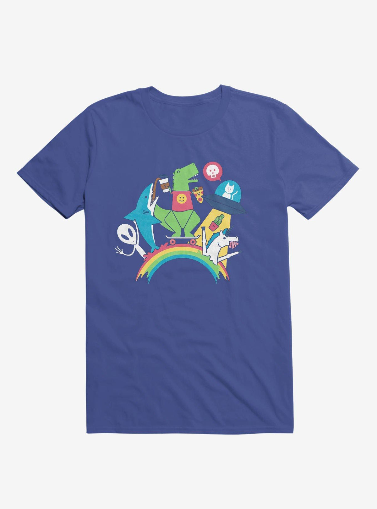 FTW Rainbow Party Royal Blue T Shirt T Shirt Streetwear Style Humor Gift