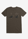 Know Your Birds A Crow Or Biker Bird Brown T Shirt T Shirt Viral TikTok Humor Gift