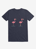 Know Your Birds A Flamingo Or Sunburned Swan Navy Blue T Shirt T Shirt Comfort Fit Funny Quote