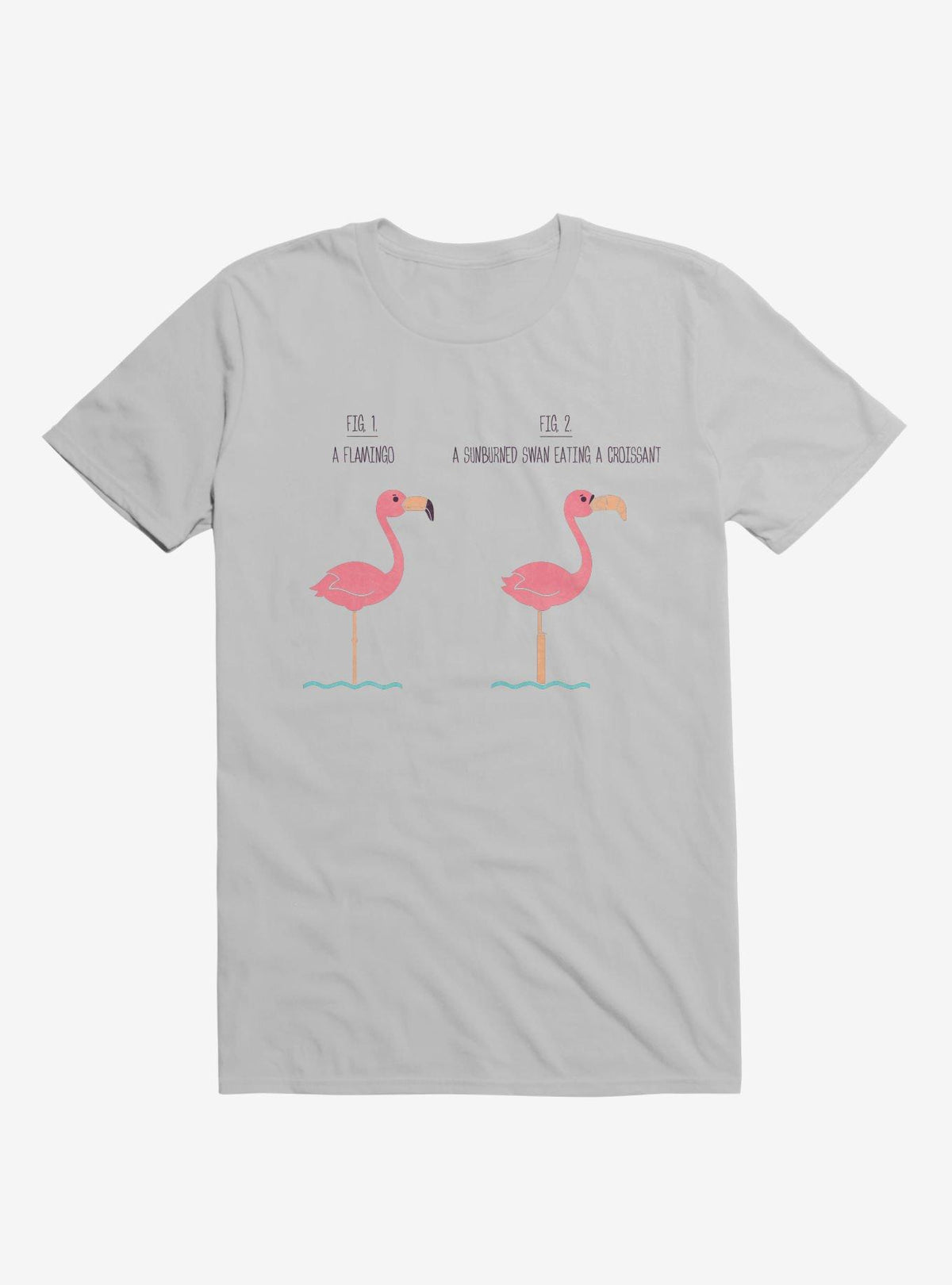 Know Your Birds A Flamingo Or Sunburned Swan Ice Grey T Shirt T Shirt Comfort Fit Gift Ready
