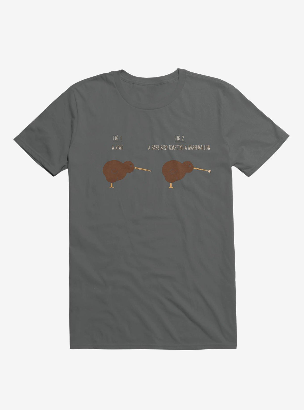 Know Your Birds A Kiwi Or Bird Roasting Marshmallow Charcoal Grey T Shirt T Shirt High Search Demand Gift Ready