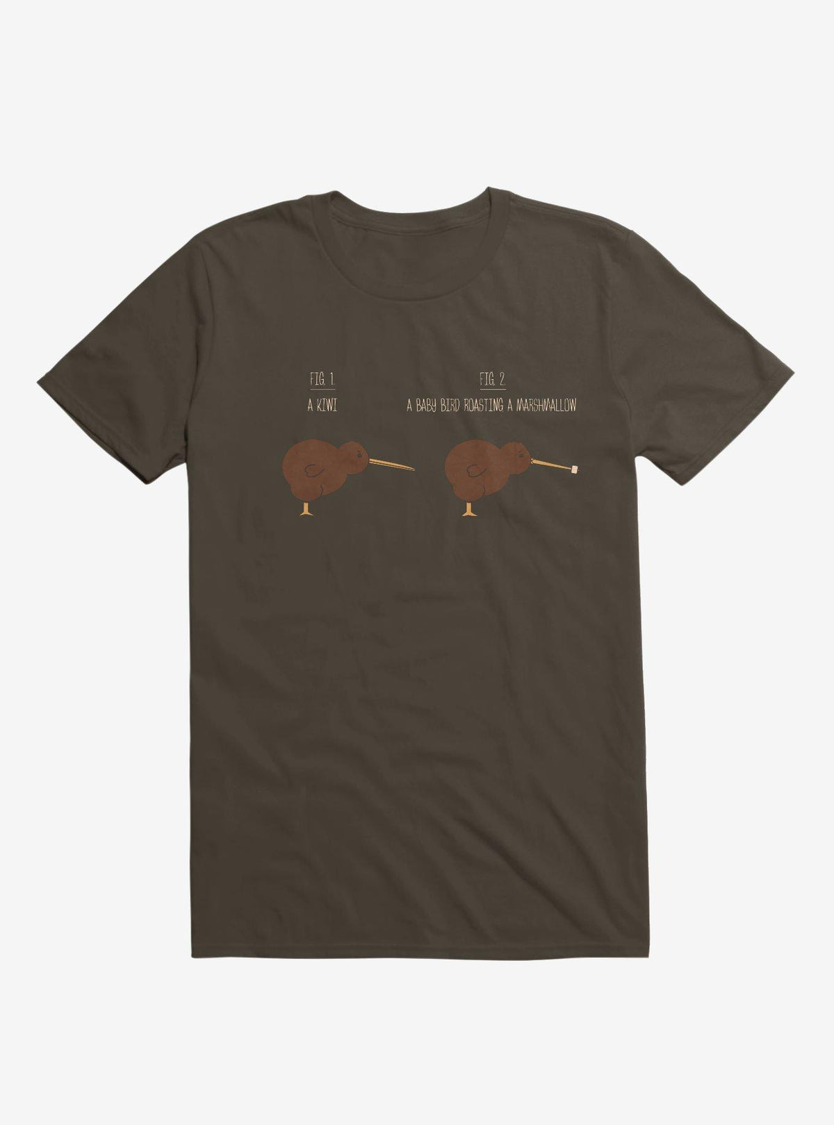 Know Your Birds A Kiwi Or Bird Roasting Marshmallow Brown T Shirt T Shirt Trending US Funny Quote
