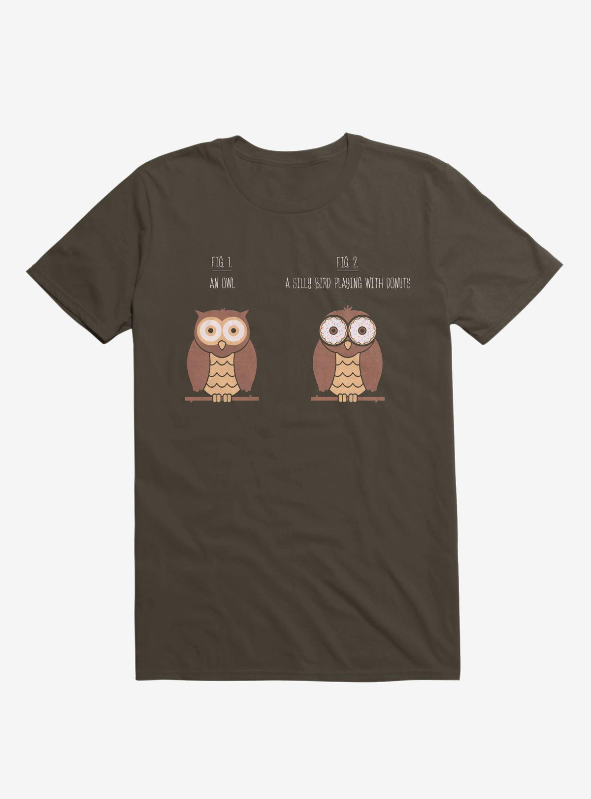 Know Your Birds An Owl Or Donut Eye Bird Brown T Shirt T Shirt Streetwear Style Best Seller Look