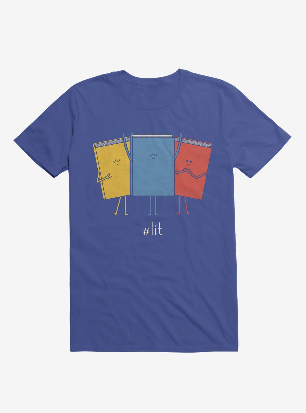 Lit Books Royal Blue T Shirt T Shirt Comfort Fit Gift Ready