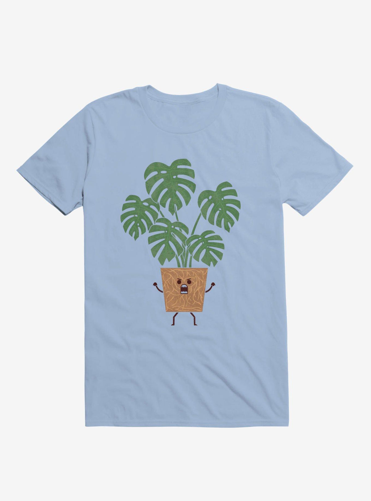 Monstera House Plant Light Blue T Shirt T Shirt Premium Print Best Seller Look