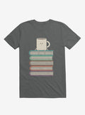 Top Of The World Cup On Books Charcoal Grey T Shirt T Shirt Comfort Fit Best Seller Look