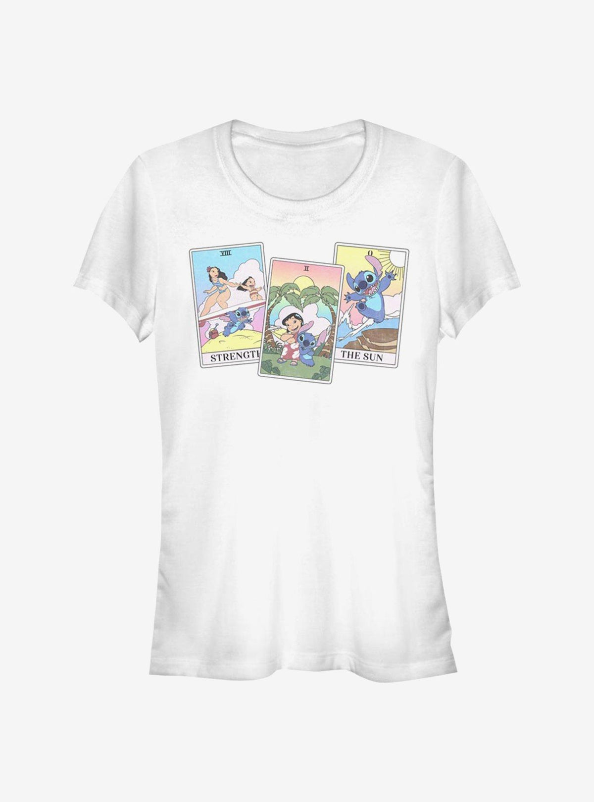 island alien duo island girl cute blue alien Tarot Girls T-Shirt