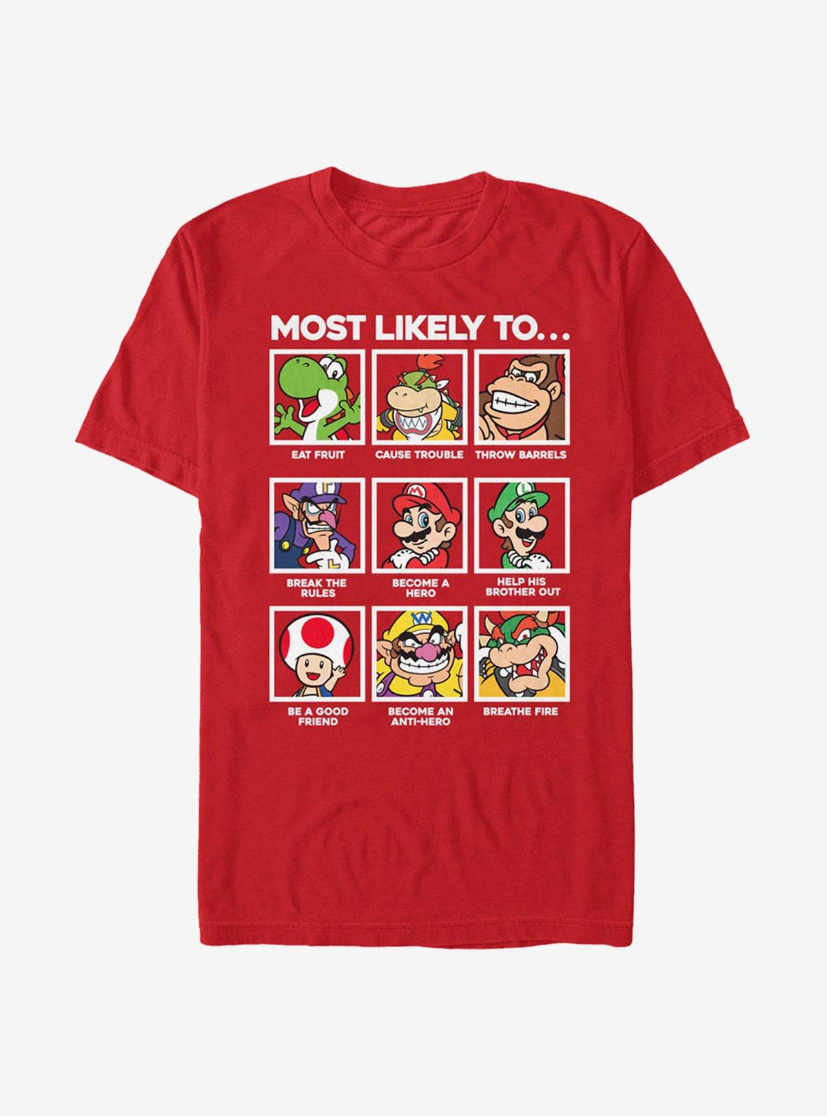 Nintendo retro platform gamer Most Likely To T-Shirt