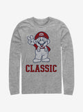 retro platform gamer Classic Bro Long-Sleeve T-Shirt