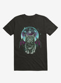 Cosmic Purrrcraft Black T Shirt T Shirt Streetwear Style Daily Wear