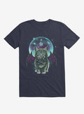 Cosmic Purrrcraft Navy Blue T Shirt T Shirt Comfort Fit Gift Ready