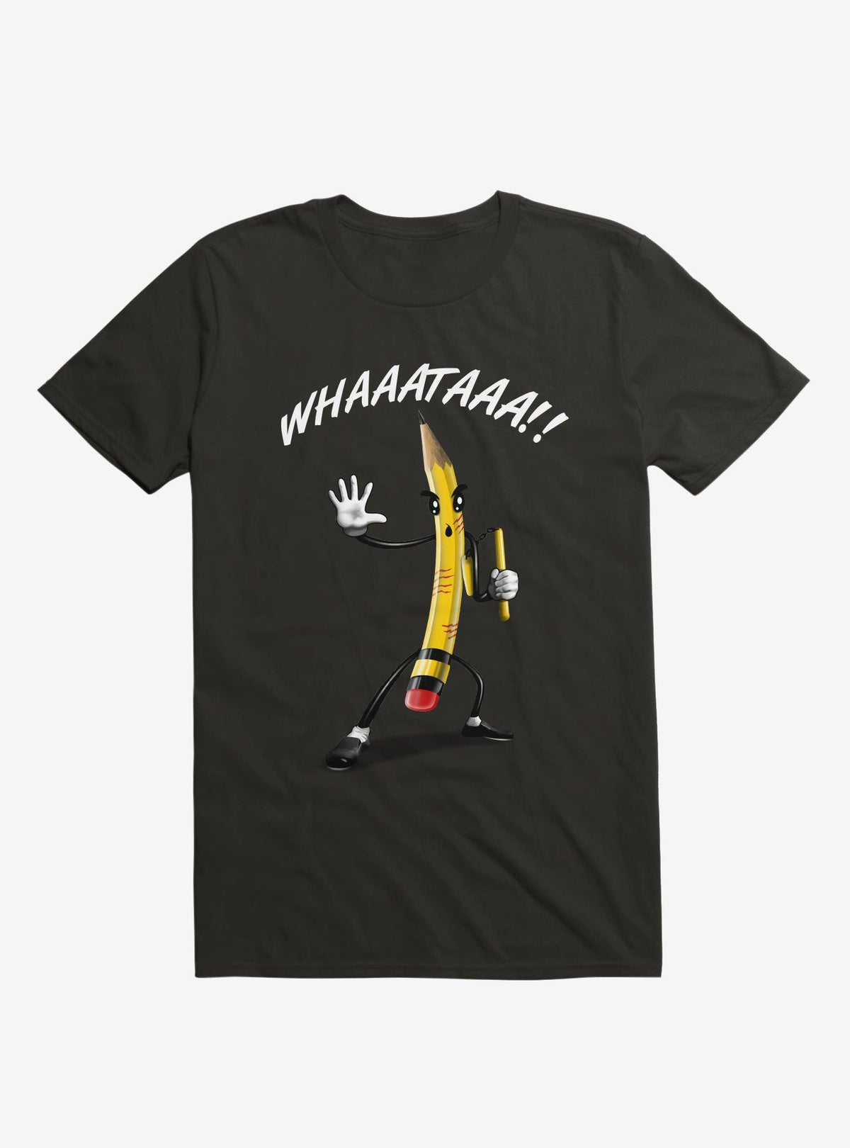 Whaaataaa Pencil Black T Shirt T Shirt Viral TikTok Funny Quote