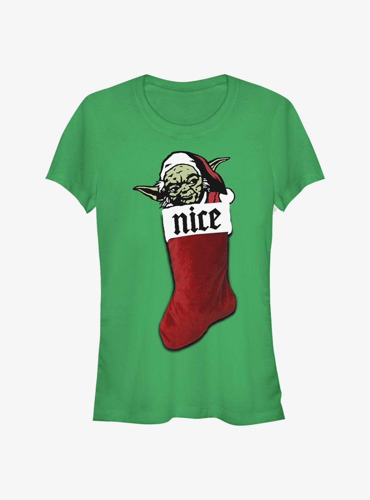 space adventure Christmas Stocking Nice Yoda Girls T-Shirt