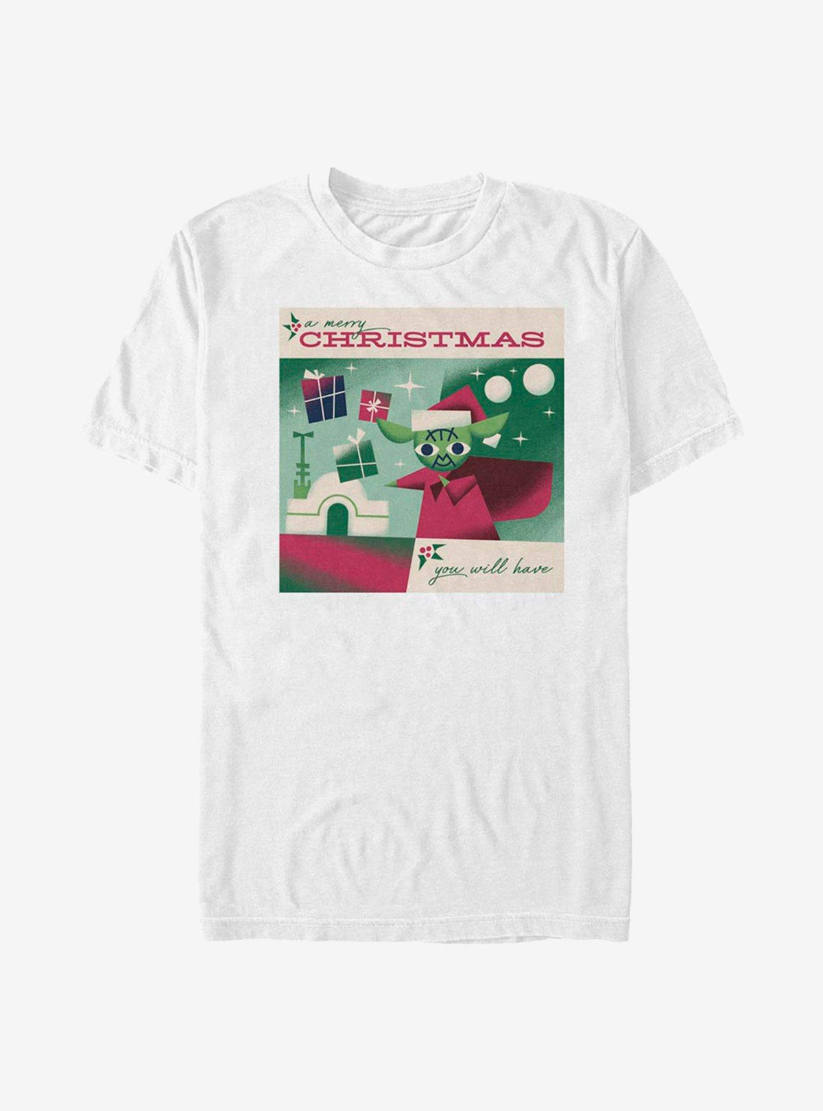 space adventure Merry Yoda Christmas T-Shirt
