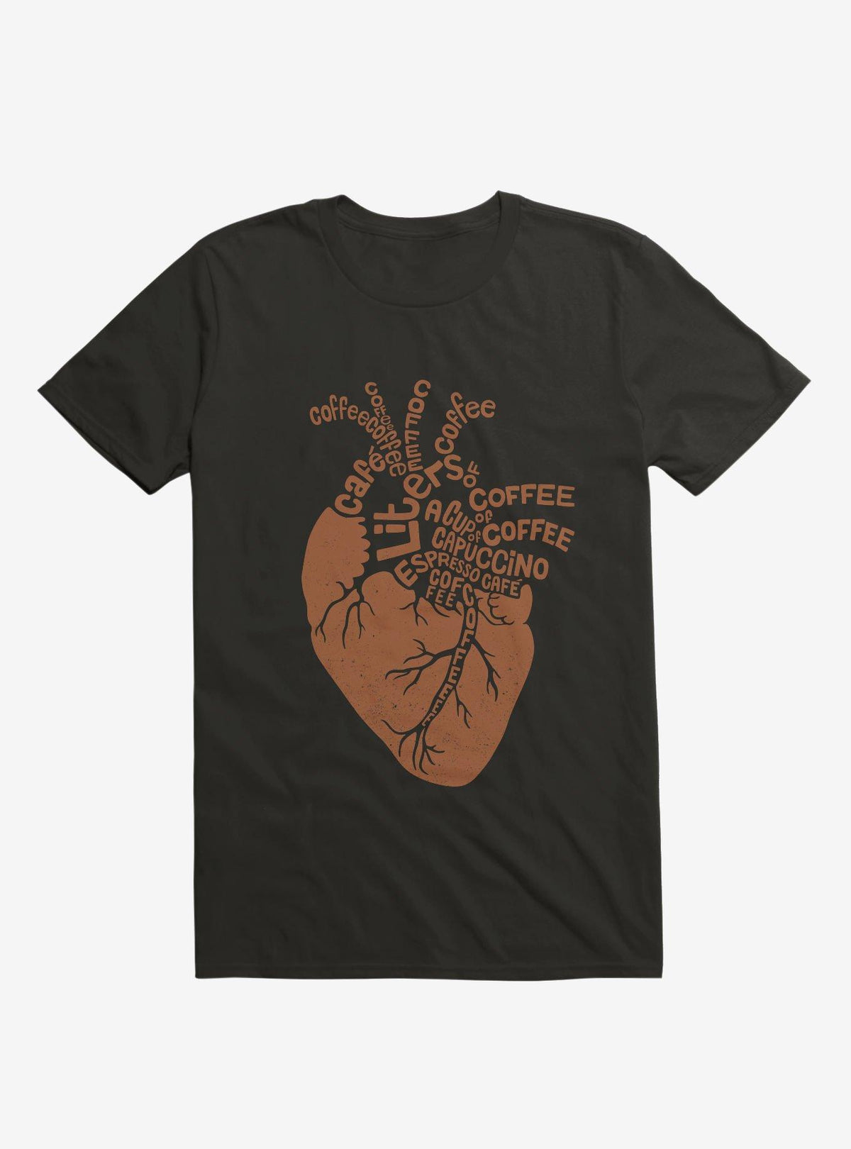 Coffee Lover Heart T Shirt T Shirt Comfort Fit Humor Gift