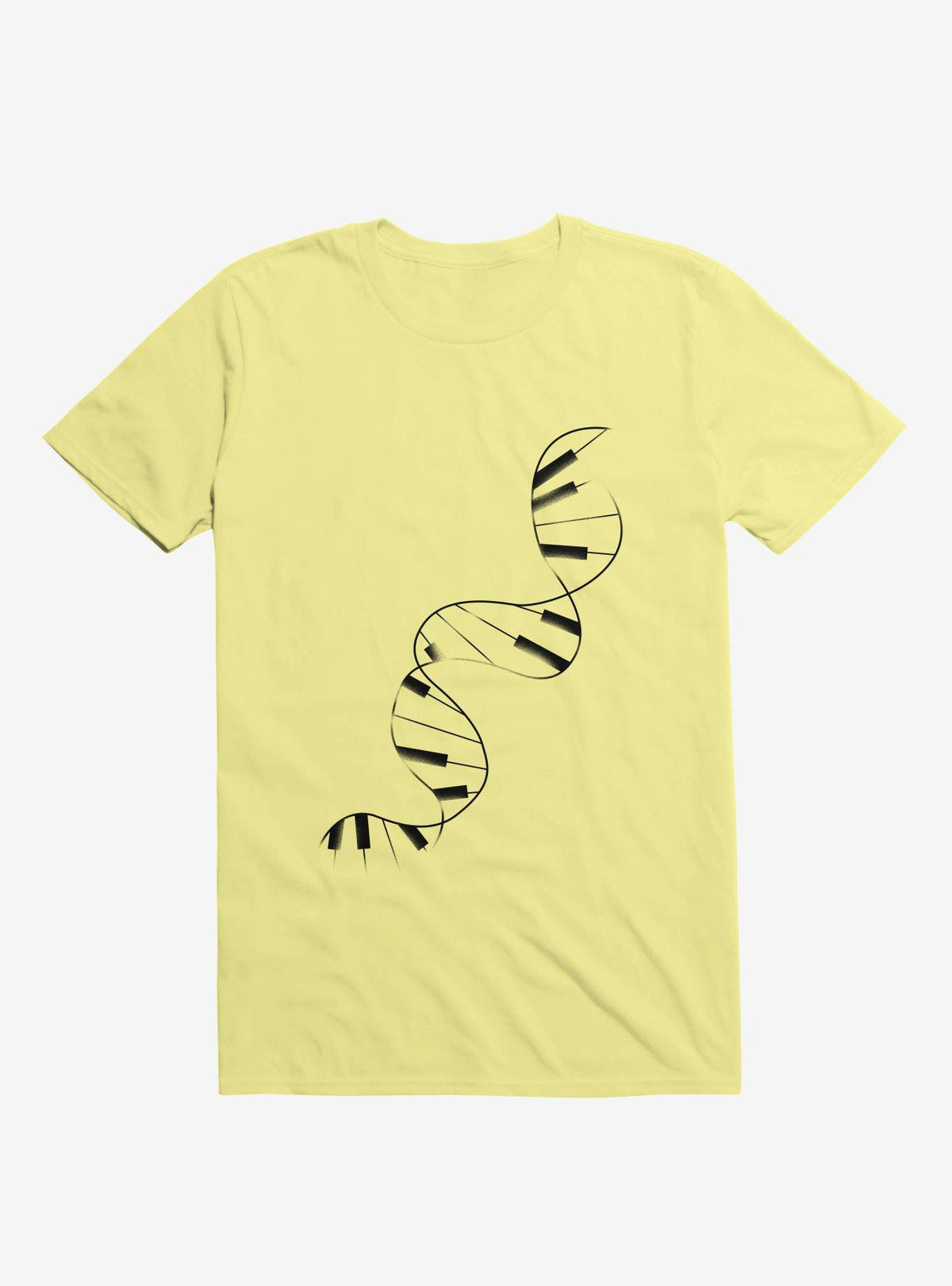 DNA Piano Corn Silk Yellow T Shirt T Shirt Comfort Fit Funny Quote