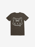 Go Away Cat Brown T Shirt T Shirt Premium Print Humor Gift